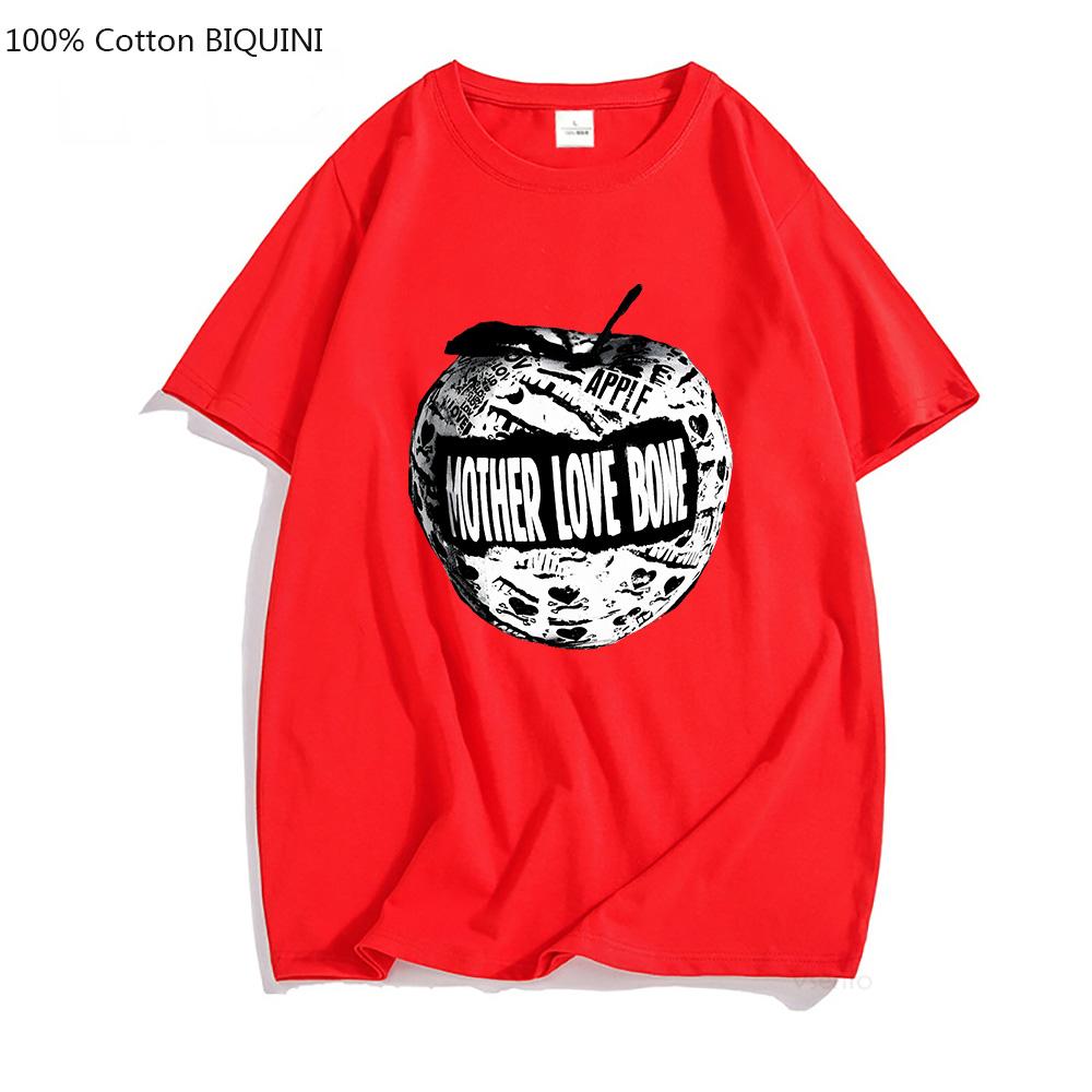 M-mother Love Bone Music Band T Shirts MEN Grunge T-shirts 100% Cotton High Quality Tees Cool Boy Short Sleeve Manga Graphic Top