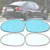 For BMW E90 E91 E87 E88 2004-2009 E46 Left + Right Side Heated Mirror Wing Blue White Rear View Mirror Rearview Wide Angle Auto