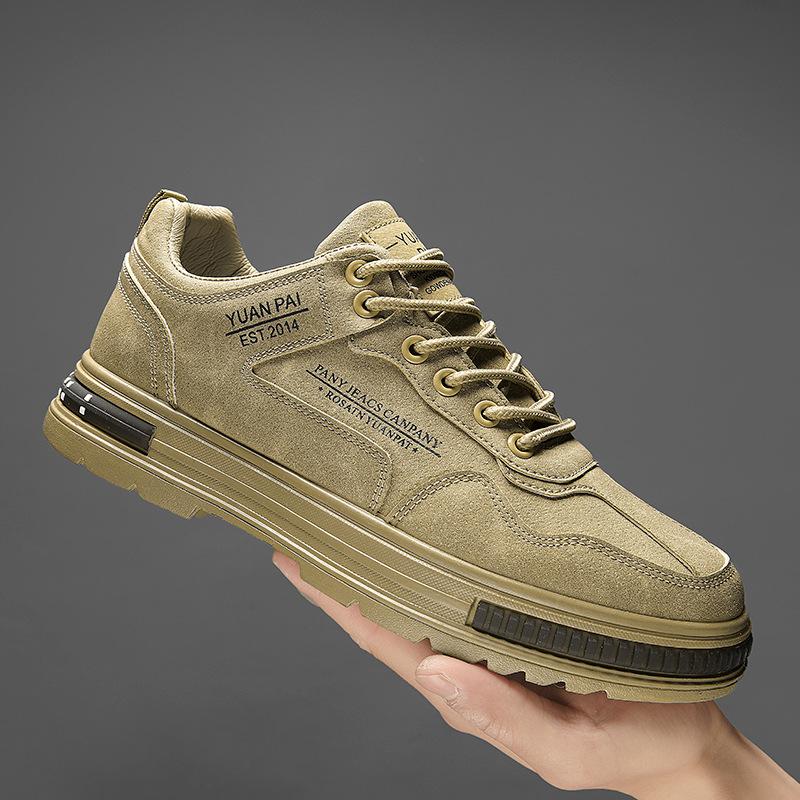 

Autumn labor insurance men s shoes breathable construction site work work waterproof, non-slip and wear-resistant sports leisure mountaineering tide 44 хаки