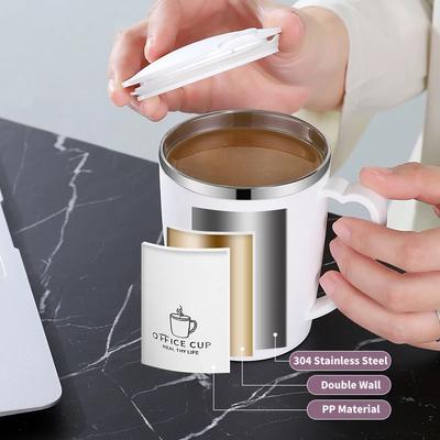Mug Thermos 350 ml Tasse à café en acier inoxydable 304 avec poignée Gourde isotherme sous vide étanche Tasse isolée Bouteille d'eau thermique portable