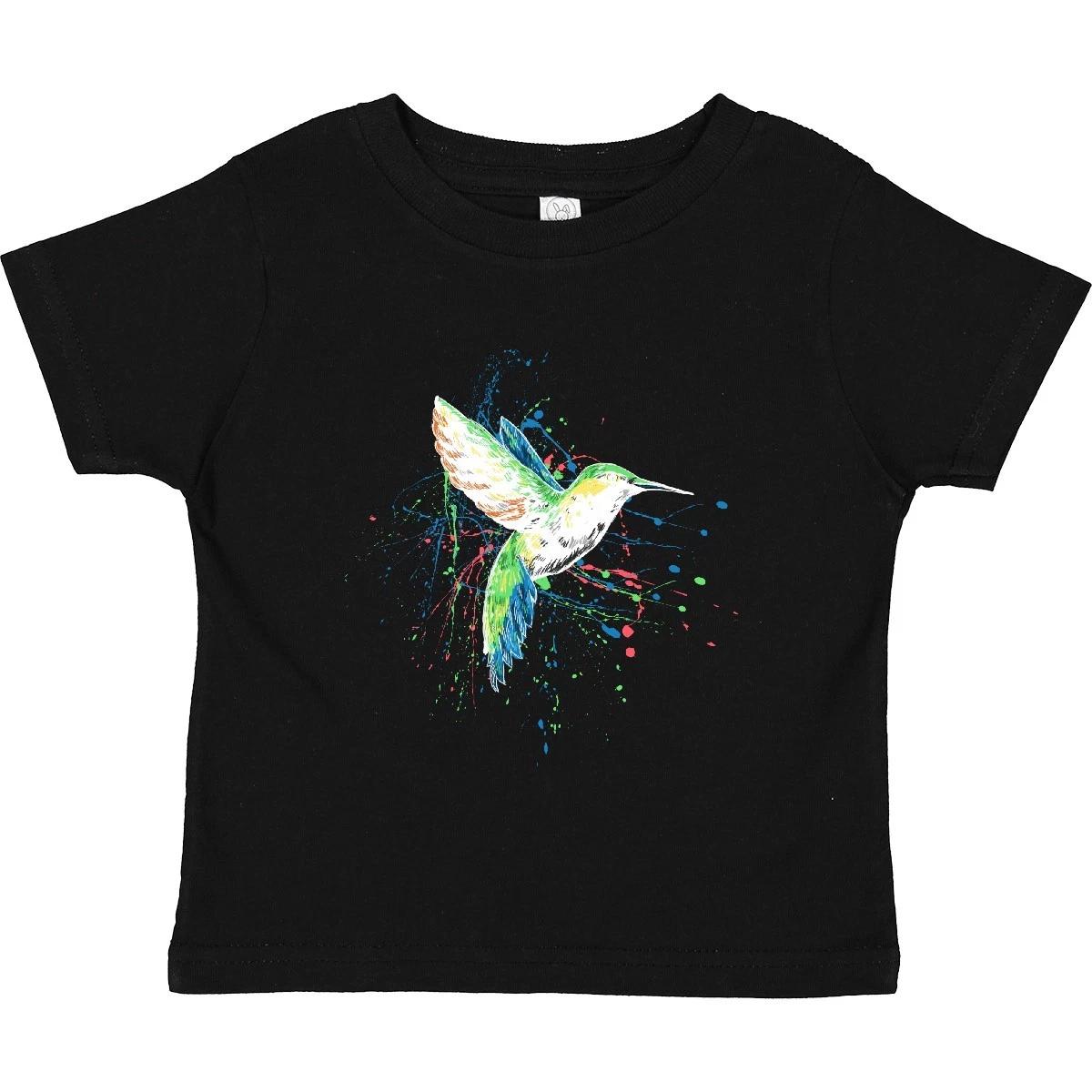 Inktastic Hummingbird Paint Splatter Toddler T-Shirt Bird Animal Colorful Child 110
