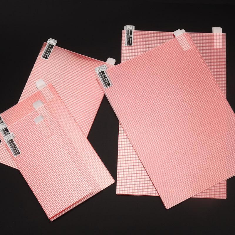 10Pcs Cuttable Screen Protector Film Grid Guide Anti Static Universal Clear Protective Sheet For Phone Gps Navigator Diy Cutting