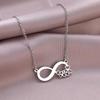 Figure Eight Short Stainless Steel Necklace - Women's Clavicle Chain