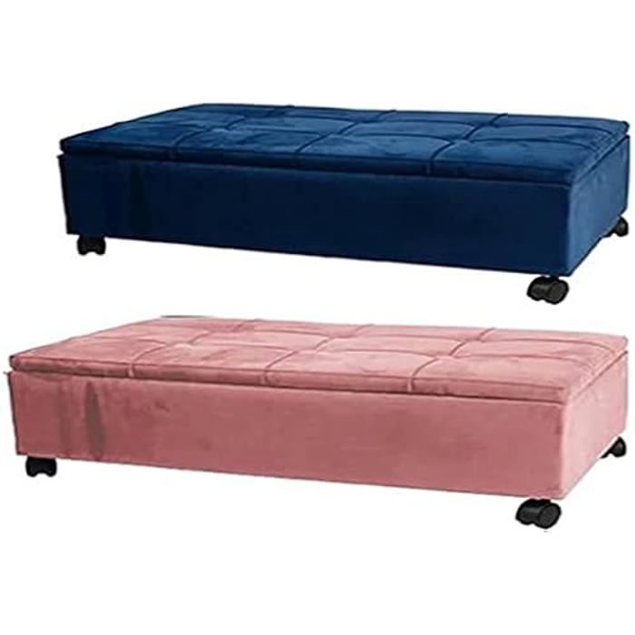 Banquette - DKD Home Decor - Alamo - Polyester - Bleu Marine - Rose Clair - 2 Pièces