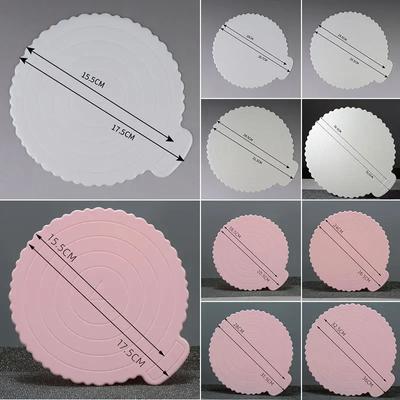 5Pcs White Pink Round Cake Boards Base Reusable Thick Wedding Party Cake Decor Support Board Cupcake Dessert Tray