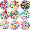 50pcs 10mm Clay Spacer Beads Polymer Loose Beads Random Colors Fruit Flower Animal Shape For Jewelry Making DIY Accessories