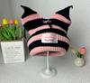 Striped Cat Ear Knit Wool Hat: Autumn/Winter Fashion for Couples