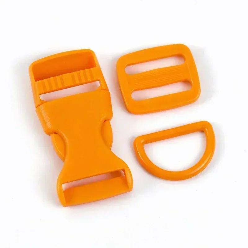 2/5 Sätze 15/20/25mm Kunststoffschnalle für Rucksackgurt Tasche Seitenclip Schnellverschluss Haustierhalsband Gurtband Tri-Glide Schieber Haken