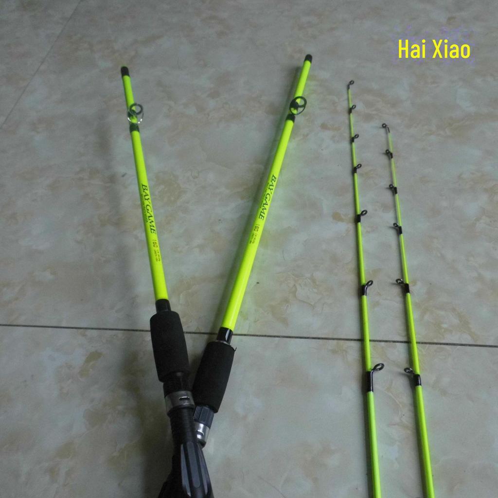 Fluorescent Yellow Soft Tail ML Adjustable Luya Fishing Rod 1.61.82.1 2.4 - Small Sea Raft Casting Rod