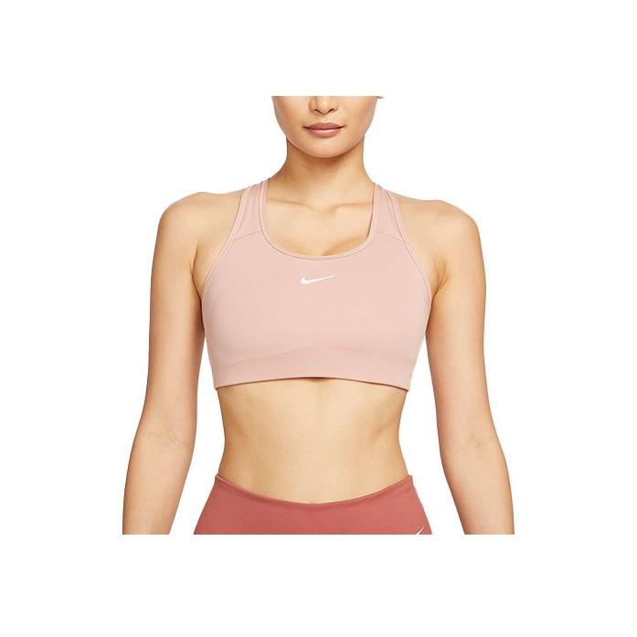 Nike Medium Support One-Piece Padded Solid Color Sports Bra Women Underwear Rose Vintage-Gray BV3637-609