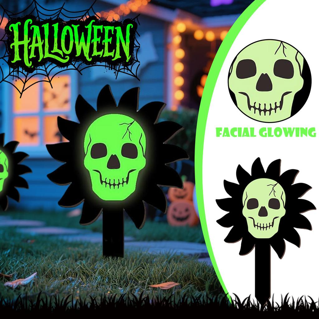 Halloween Garden Stakes, Glowing Yard Decorations, Wooden Holiday Decorations, Great For Party Backyards, Paths, Porches, Patios, Indoor Displays