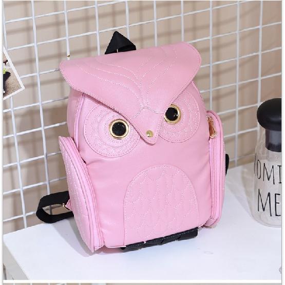 PU Embossed Owl Backpack Fashionable And Cute Cartoon Animal Backpack Travel Trendy Women'S Bag