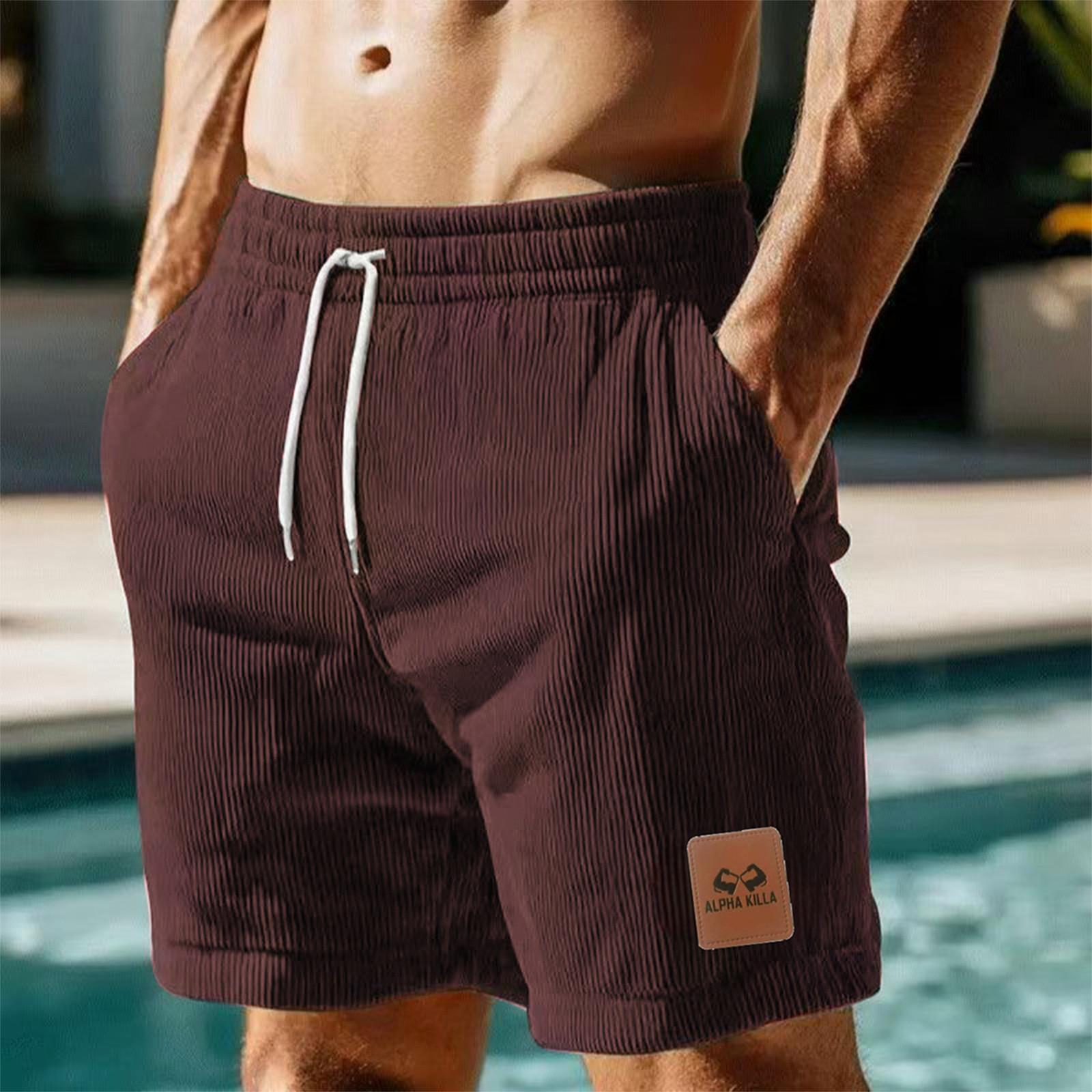 

Мужские шорты Модные повседневные брюки Спортивные шорты для тренировок по бегу XL винный