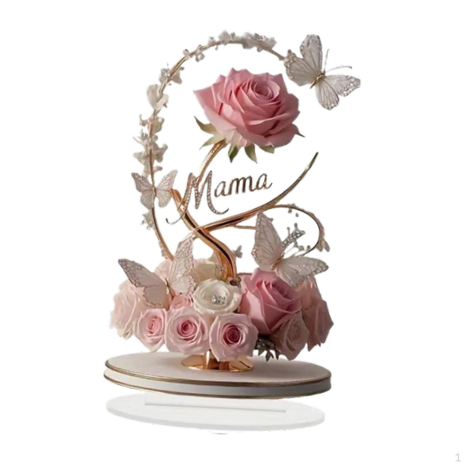 

2D Acrylic Decorative Ornament, Flat Sign, Artwork, Attractive Collectible Plaque for Flower 13.8cmx21cm