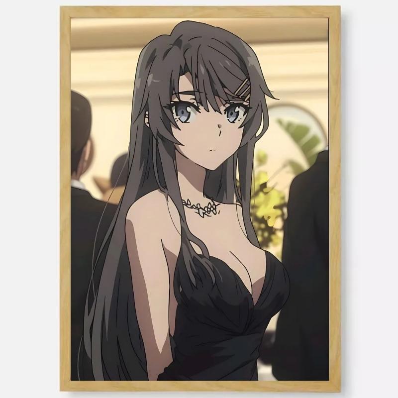 Anime Sakurajima Mai Poster HD Art Sticky Wall Waterproof Home Living Room Bedroom Bar Aesthetic Decoration