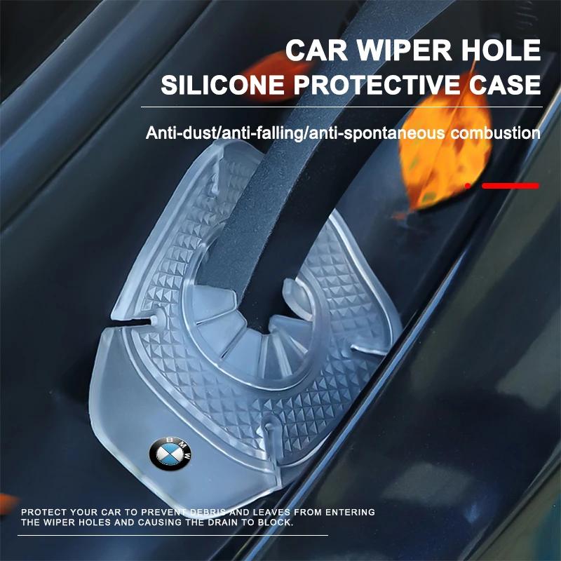 2Pcs Car Windshield Wiper Protective Cover Dust Wiper Emblem Car Styling for BMW F07 G16 G14 G15 G32 G42 G26 U06 U11 U12 G70 G68