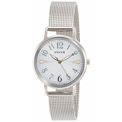 Citizen Watch Wicca Solartech Mesh Belt Waterproof White KP5-115-11 Women's Silver