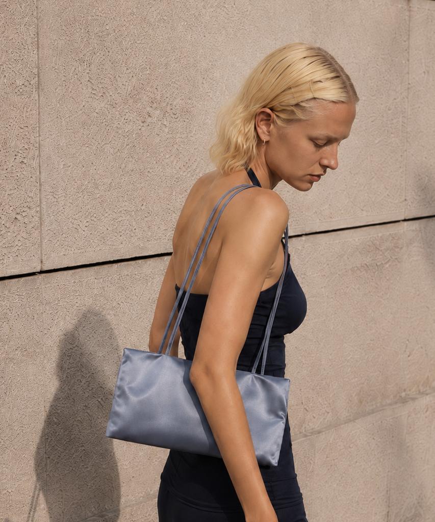 Haharchive Silky East Shoulder Bag (Dusty Blue)