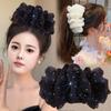 Double sided mesh, starry sky, grab clip, women's bow hair clip, shark clip headband at the back of the head