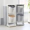 Ver.2 Large Capacity Trolley Swing Two-Layer Laundry Basket