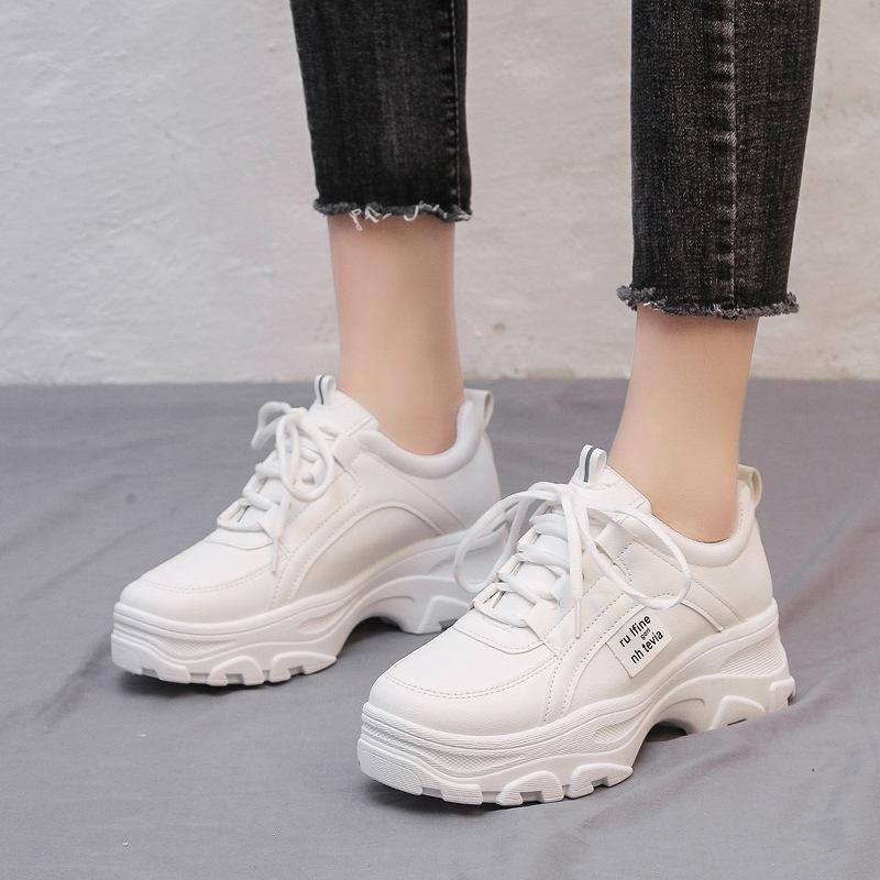 

Winter women s autumn and winter new trendy platform student casual little white shoes sneakers 35 білий