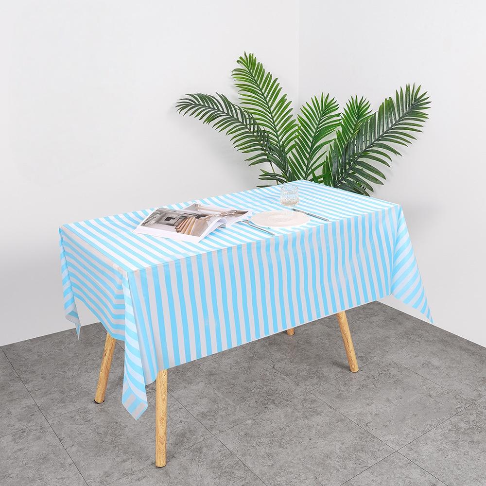 

5pcs Plastic Tablecloth Disposable Thickening Red Checkered Tablecloth Party Picnic Table Waterproof Mat Wedding Home Decoration 5pcs синий