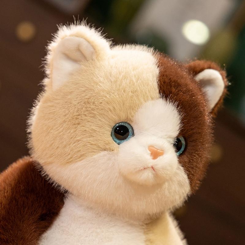 New Cute Simulated Stuffed Cat Plush Toy Sit Cat Soft Animal Pillow Girls Valentine's Day Gift