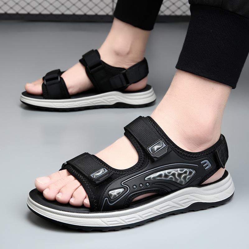 

Модные ретро студенческие спортивные дышащие повседневные мужские сандалии дизайнерские новые мягкие подошвы для отдыха на пляже мужские сандалии 38