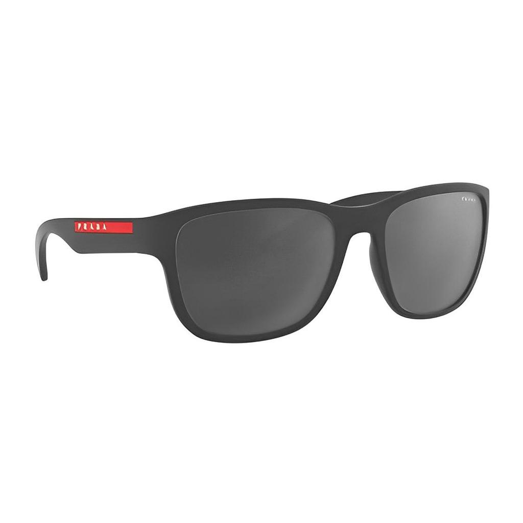 Prada Lightweight Irregular Shape Sunglasses Men sunglasses Black Gray PS01USUFK5L0