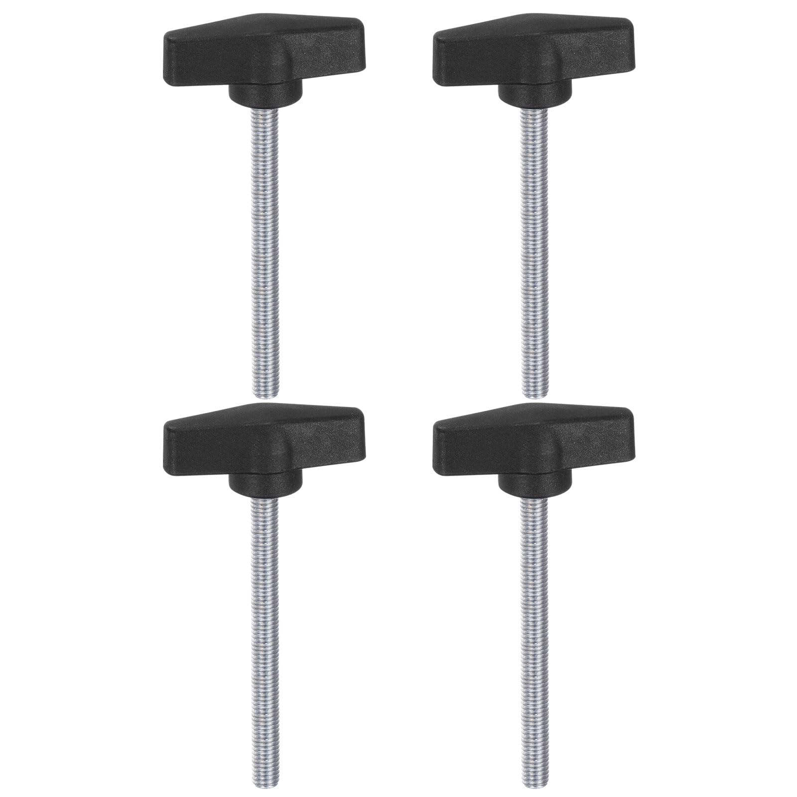 

uxcell Tea Wing Knobs 4pcs M8 x 80mm Metric Male Thread Stud 55mm T M8 x 80mm x 55mm чорний