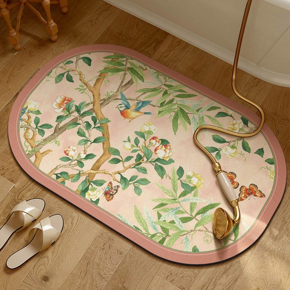 Badrumsmatta Halkfri Superabsorberande Snabbtorkande Dörrmatta Lätt att Rengöra Hemmatta för Badrumsentréer kök