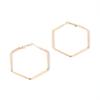 Geometrické Šestiúhelníkové Moderní Náušnice s Pozlacením pro Ženy