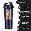 550ml Portable Protein Shaker Cup with Powder Storage Container Mixer Cup Gym Sport Water Bottle with Wire Whisk Ball Drinkware