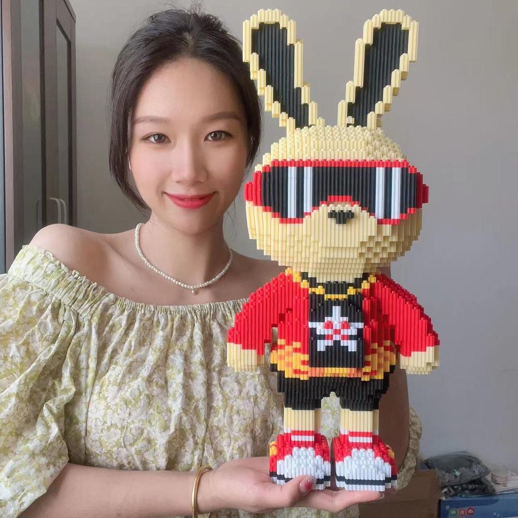 3D 5800PCS Bomboane Colorate Drăguțe Iepure Societate Blocuri de Construcție Cărămidă Asamblare Puzzle Jucării Copii Adult Cadou Decor Acasă