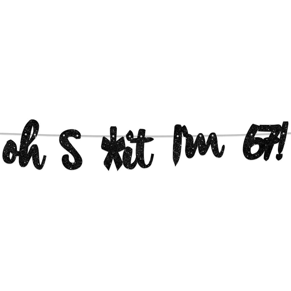 Oh I’m 30! Banner Backdrop Glitter Black Hallo Thirty Cheers to 30 Years Old Theme Decor for Man Woman Happy 30th Birthday Party Photo Studio Prop