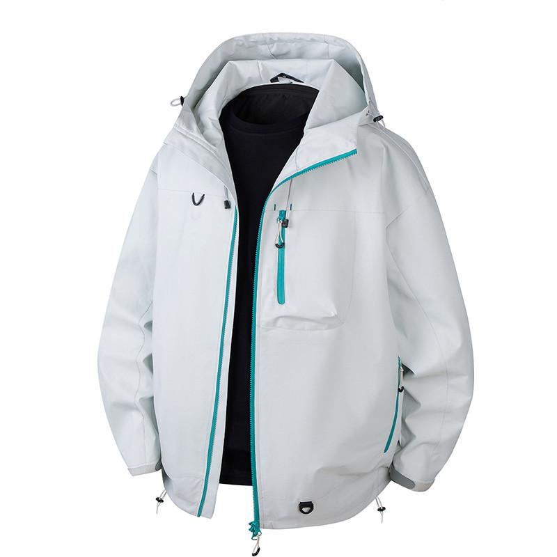 Hooded Jacket Men's Zipper Decoration Spring Clothes New Men's Slim Youth Outdoor Casual Jacket Jacket