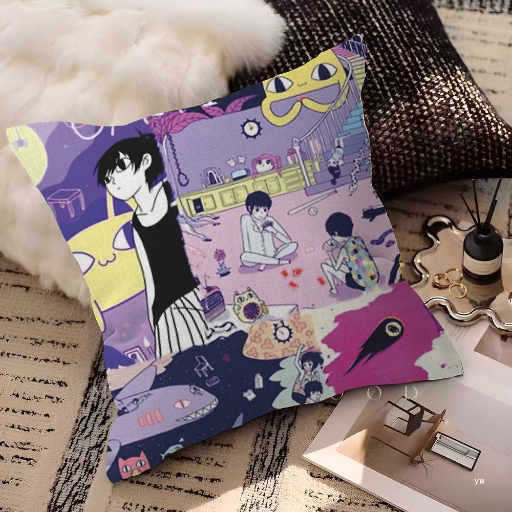 OMORI GAME Pillow Anime Pillow Sofa Bed Head Pillow Cover Cushion Cover 45x45 Cm Fashion