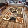 American Retro Carpet Animal Theme Home Decoration Rug Mid-century Modern Style Living Room Bedroom Study Non-slip Mat