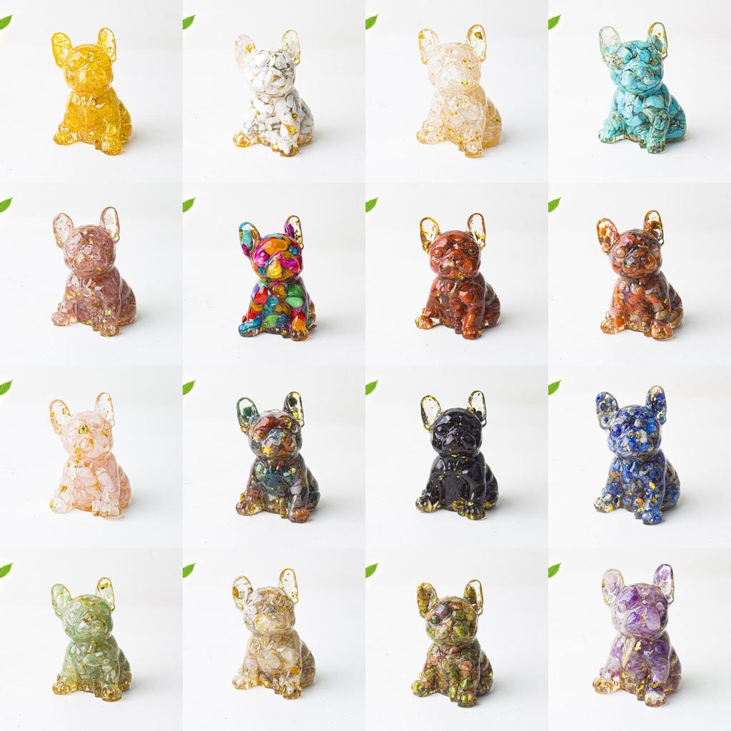 Hundefigur aus Kristallharz im modernen, minimalistischen Design – perfekt für die Dekoration von Zuhause oder Büro – Geschenkidee