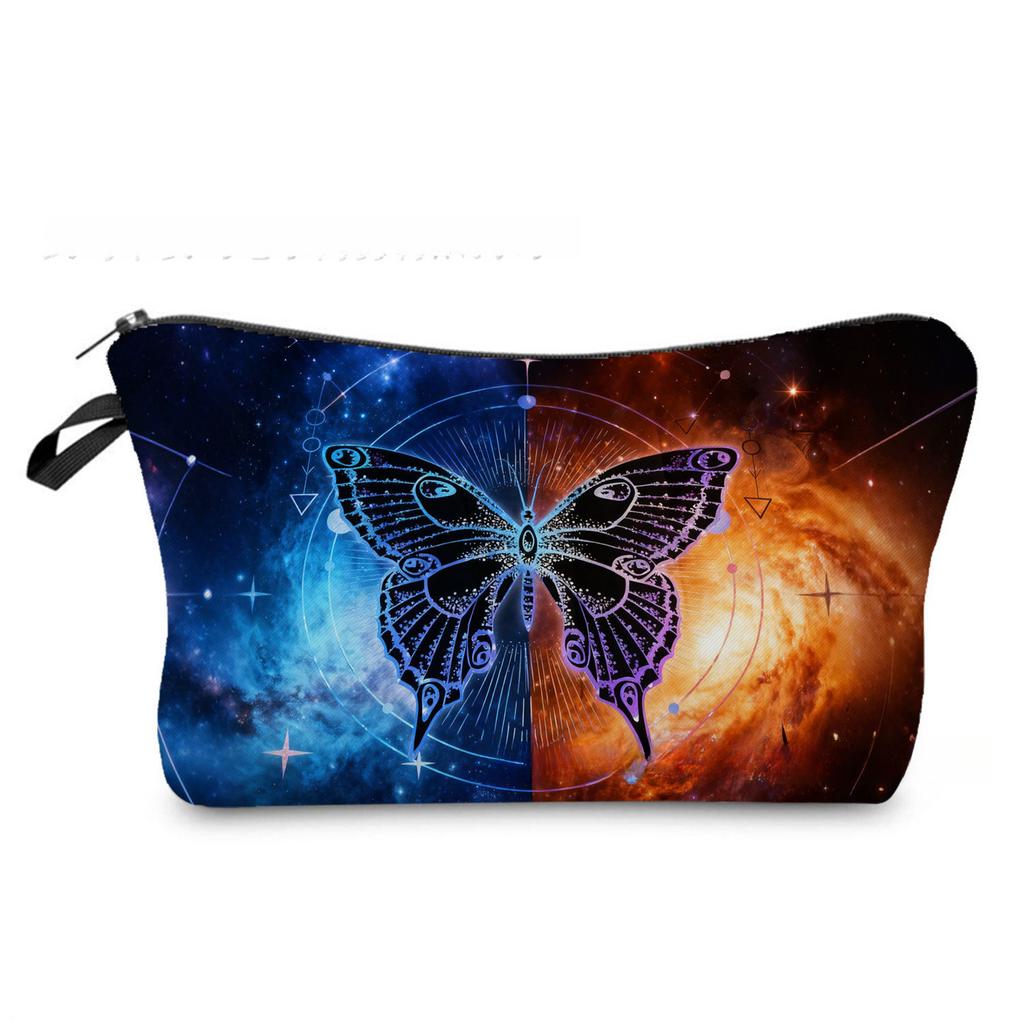 Women Butterfly Print Cosmetic Bag Toiletries Organize Travel Storage Case 6883