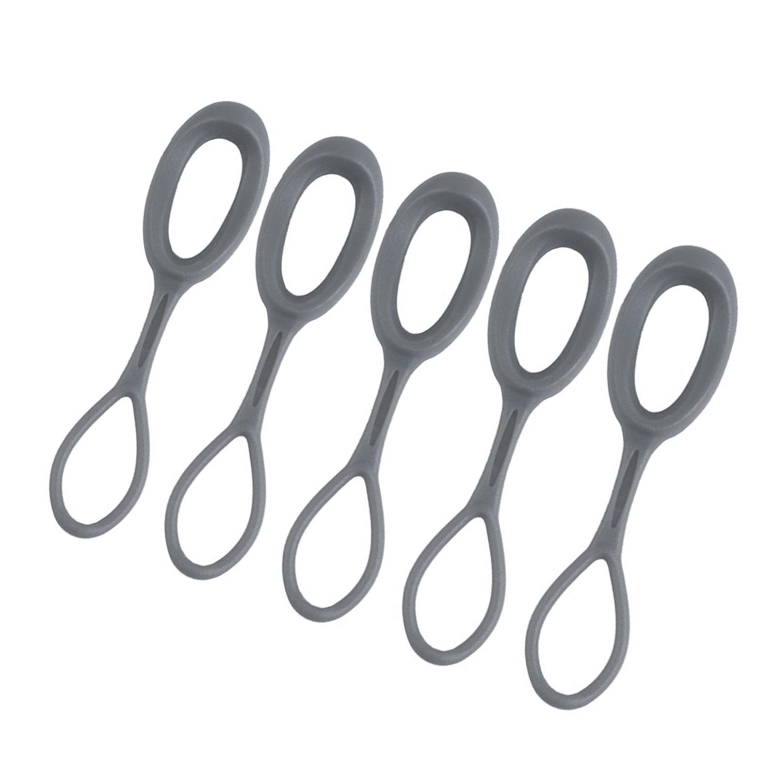 

5 лотов Улучшенные пуллеры для молний, Прочные шнурки для замены пуллеров молний для курток, одежды, сумок серый