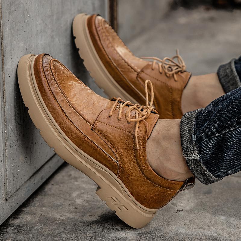 2025 Men Shoes England Trend Casual Male Genuine Leather Wedding Dress Shoe High-quality Luxury Flat with Oxford Comfortable