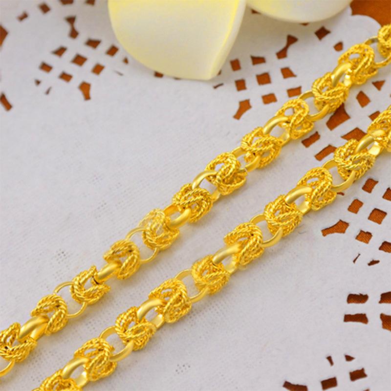 Dragon Head Spring Necklace Men's Chinese Dragon Domineering Chain Gold Plated Long-lasting Color