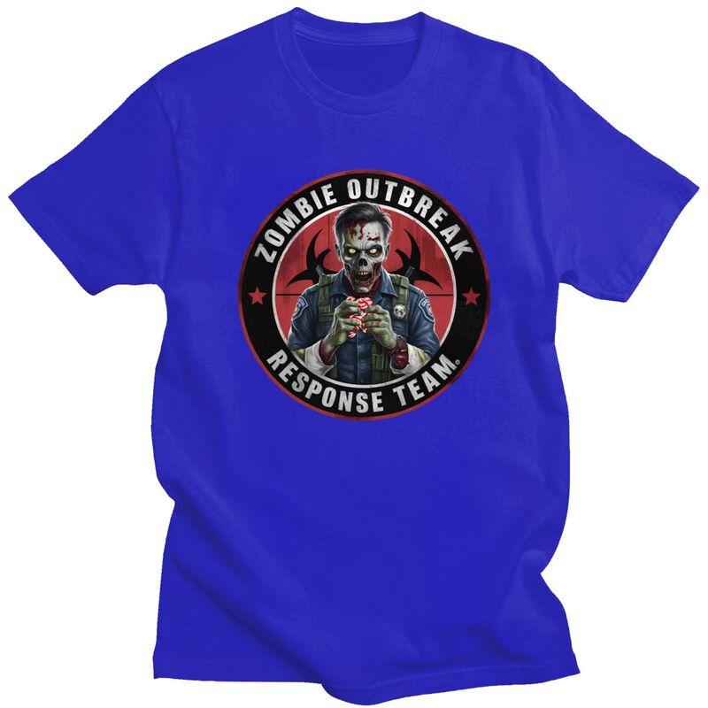 Custom Zombie Outbreak Response Team T Shirts for Men 100 Cotton Tees Tshirts ShortSleeve Tshirt Clothes
