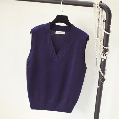 Herbst und Winter große Größe Strickweste Damen locker Pullover V-Ausschnitt Pulloverweste Weste dicke mm dünn und dünn locker