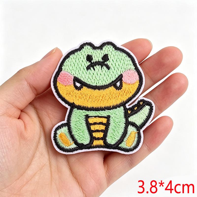 Cartoon Cute Small Animal Embroidered Iron On Patch DIY for Hats Jeans Backpack Clothing Sew Sticker Decoration Cap