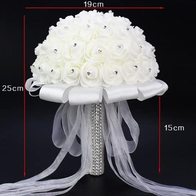 Braut Hochzeit mit Blumen aus Schaum Simulation Blume weiße Rose Bouquet koreanische Hochzeit Fotografie Requisiten Liebhaber Geschenke