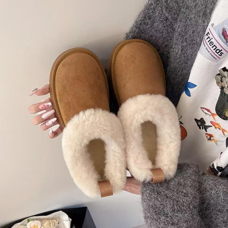 Retro heightening thick-soled piled thickened snow boots for women s new winter warm outer wear fluffy cotton shoes 40 малиновый 3530₽