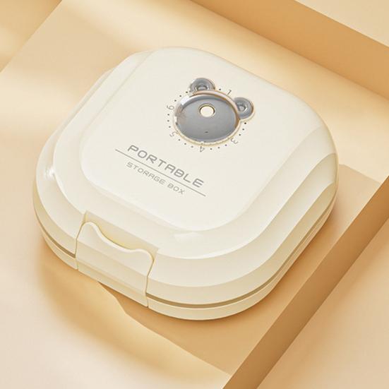 Portable Double-layer Pill Box Medicine Organizer Large Capacity Multiple Compartments Compact Pill Organizer Case