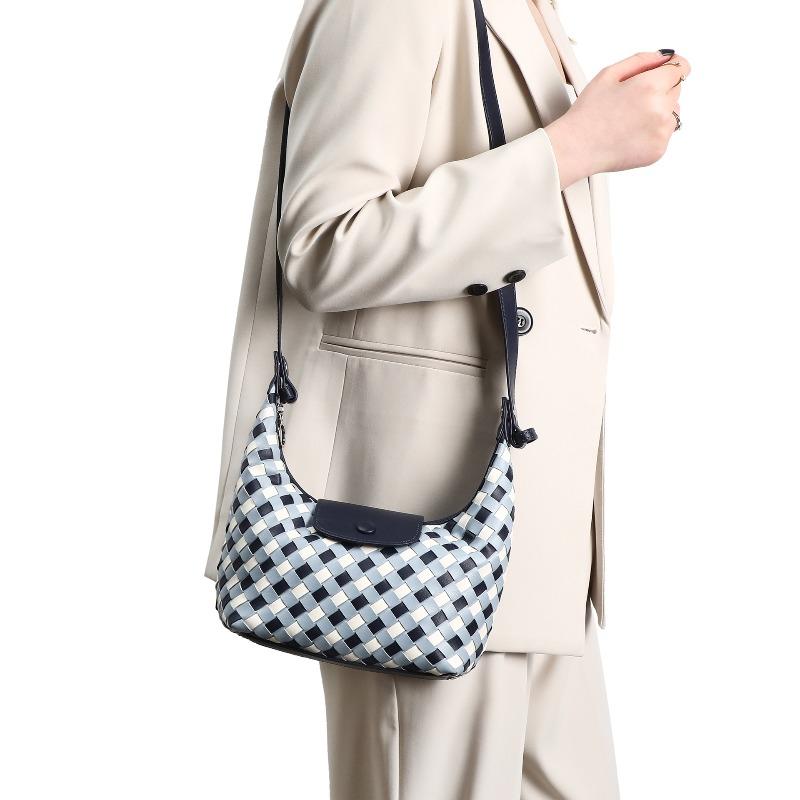 Handmade Woven Bag Fashionable and Simple Single Shoulder Underarm Longxiang Dumpling Bag Female Crossbody Portable Lunch Box Bag